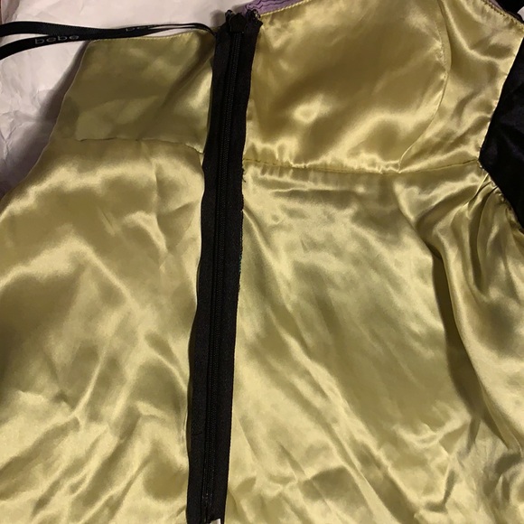 Bebe Striped Silk Halter Top SUMMER FESTIVAL Small - Picture 4 of 7